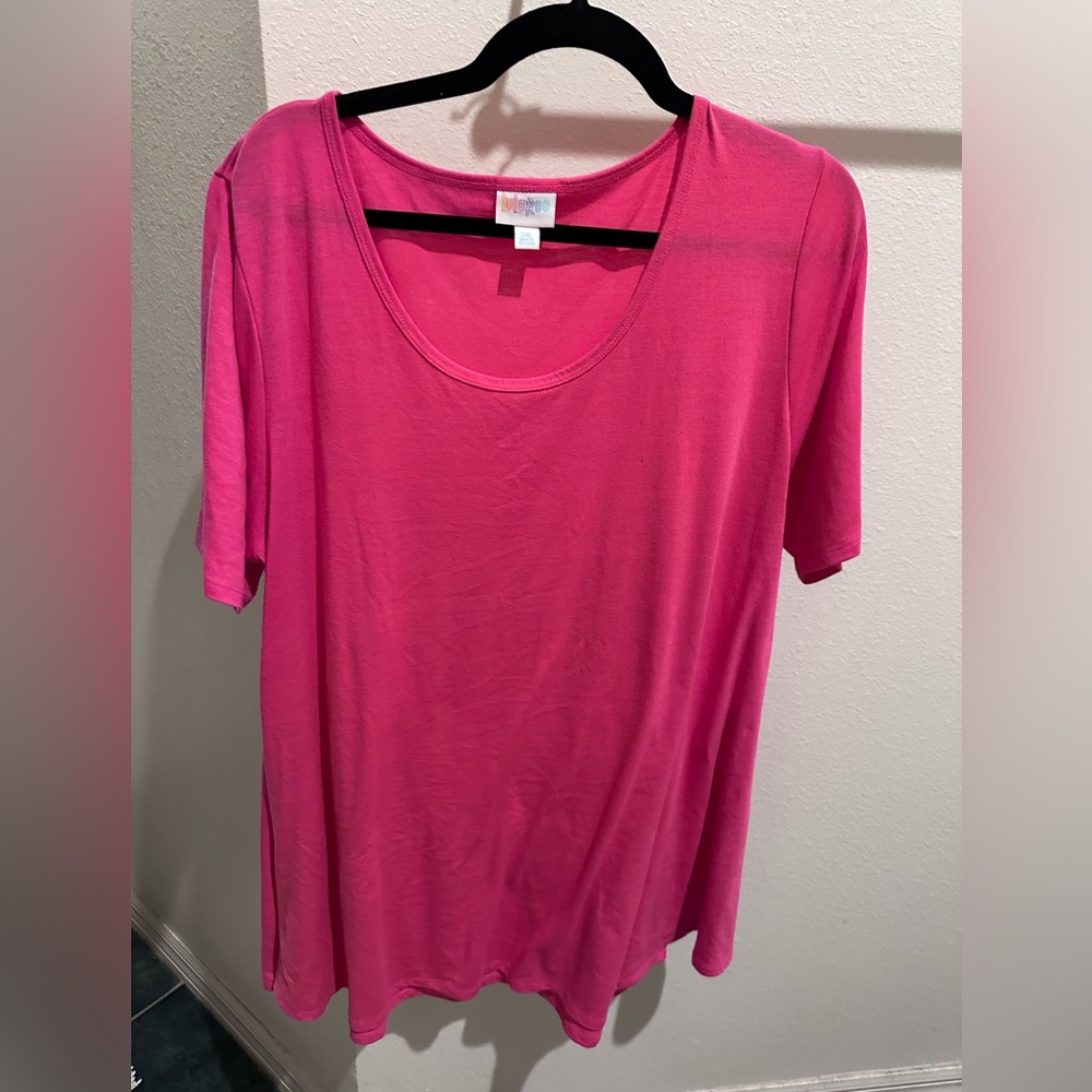 Hot Pink LuLaRoe A-Line shirt 2XL